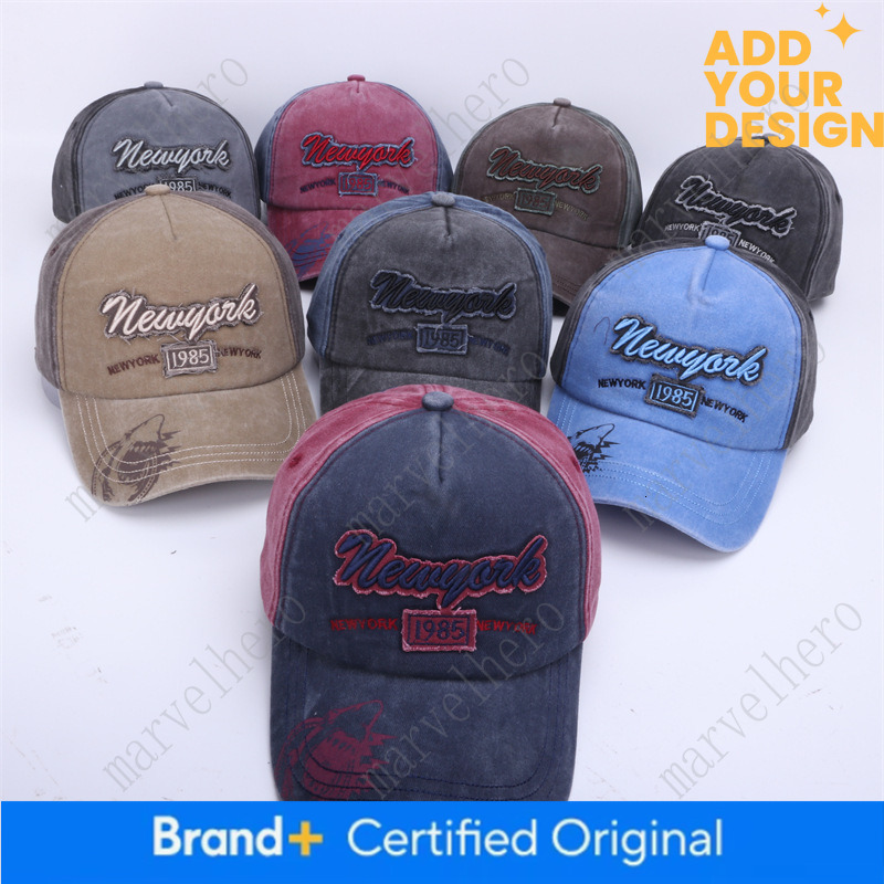 New Spring Summer European American Style Protection Baseball Cap For Men Washed And Distressed Outdoor Casual Duckbill Cap Vintage Sun Hat