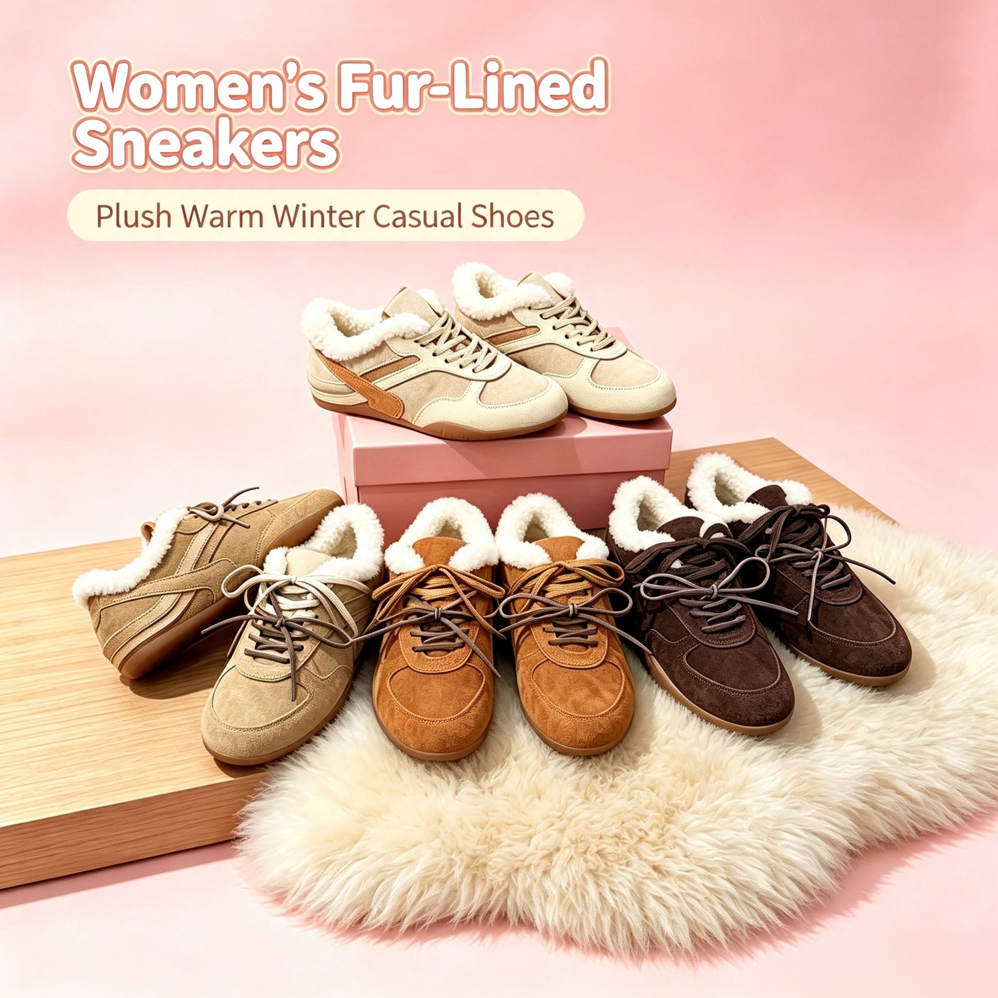 Designer Sneakers Retro Suede Sneakers Casual Shoes Two Styles Fleece Lined or Unlined Soft and Comfortable Walking Shoes Women Shoes Available in M