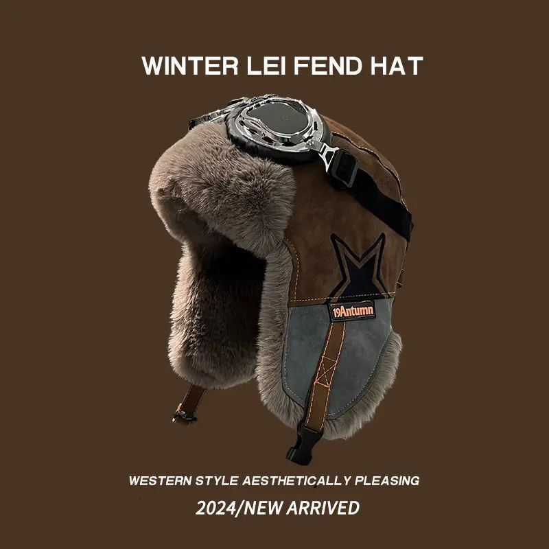 Luxury Cap Brand Designer Hat Luxury Cap Brand Designer Hat Luxury Cap Brand Designer Hat 2025 Winter For Men And Women Retro Lei Feng Pilot Warm Fl