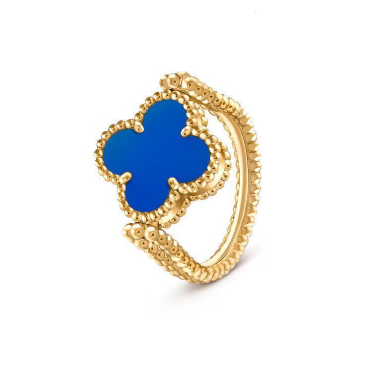 Designer Jewelry vanly cliff rings Exquisitely Crafted V-Shaped Lucky Four-Leaf Clover Series Women Fully Encrusted With Diamonds Featuring Natural