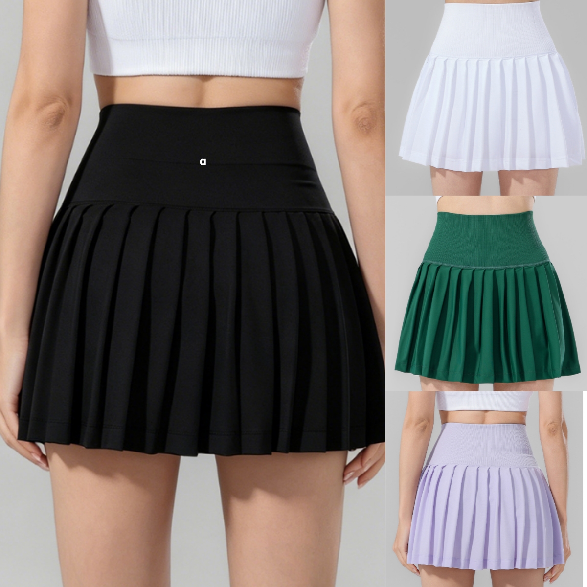 A3149 Yoga jupe plissée modeste deux pièces ensemble Badminton jupe courte taille moyenne et vêtements d'extérieur jupe de sport Tennis