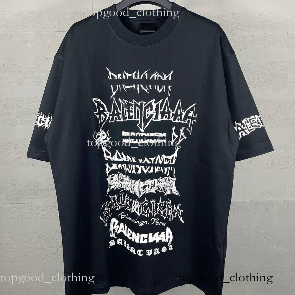 New blinciaga T Shirts Shirt Designer Ba len ci aga T Shirts Breathable cotton plus size top tees Fashionable casual luxurious Men's Clothing B