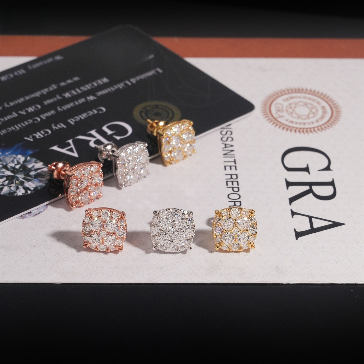 niche 10mm hip-hop S925 silver with moissanite, couple style, high-quality earrings, direct supply