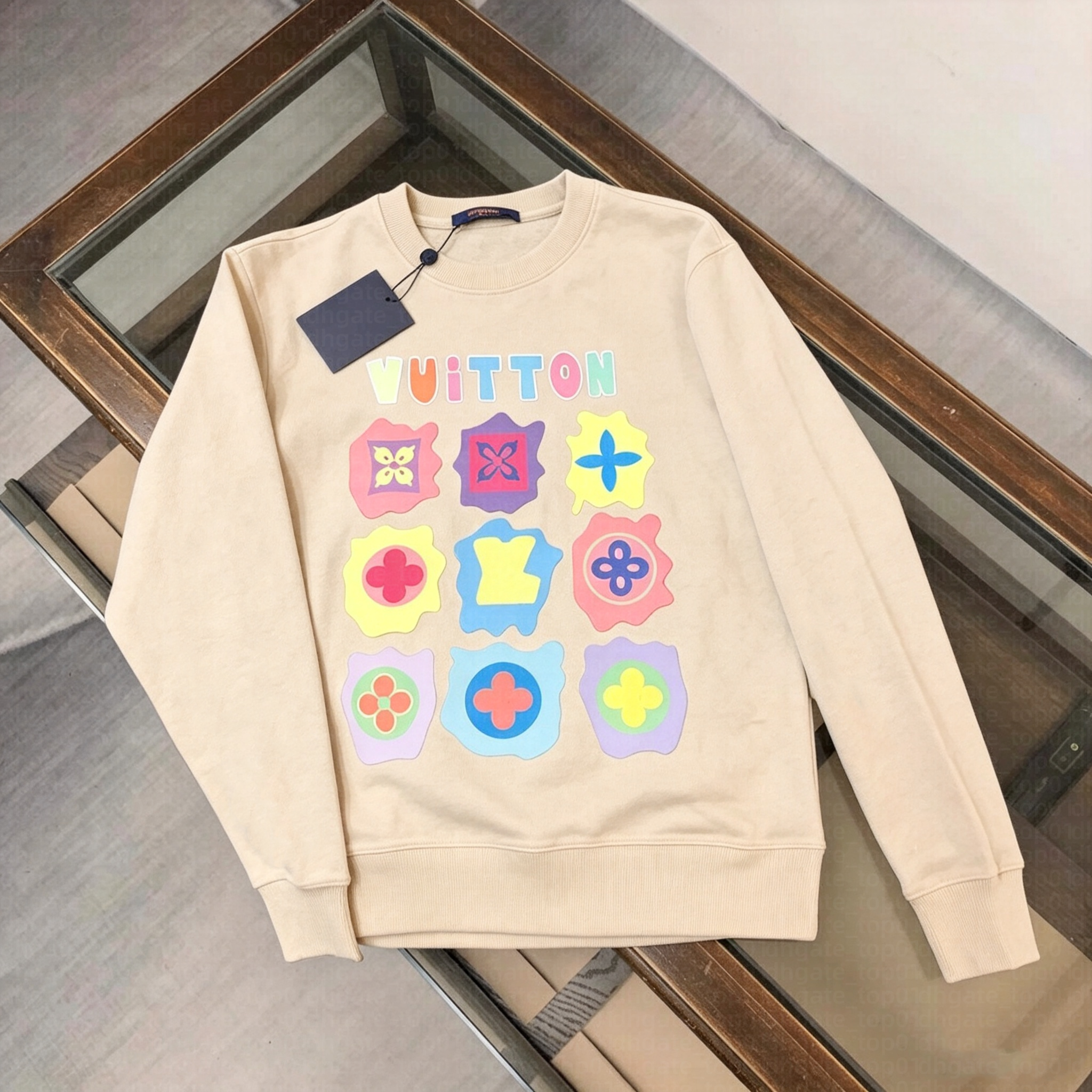 Top Quality Mens Long Sleeve Sweatshirts, Hip Hop Street Style Pullover, Casual Fashion Outfit for Holiday Travel, Multi Color Crewneck Sweatshirt f