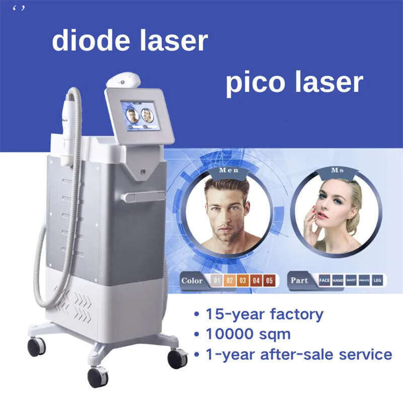 Professional 2 In 1 Ice Cooling System Laser Permanent 808Nm Diode Laser Hair Removal Depilation Machine Pico Laser Tattoo Removal For Commercial