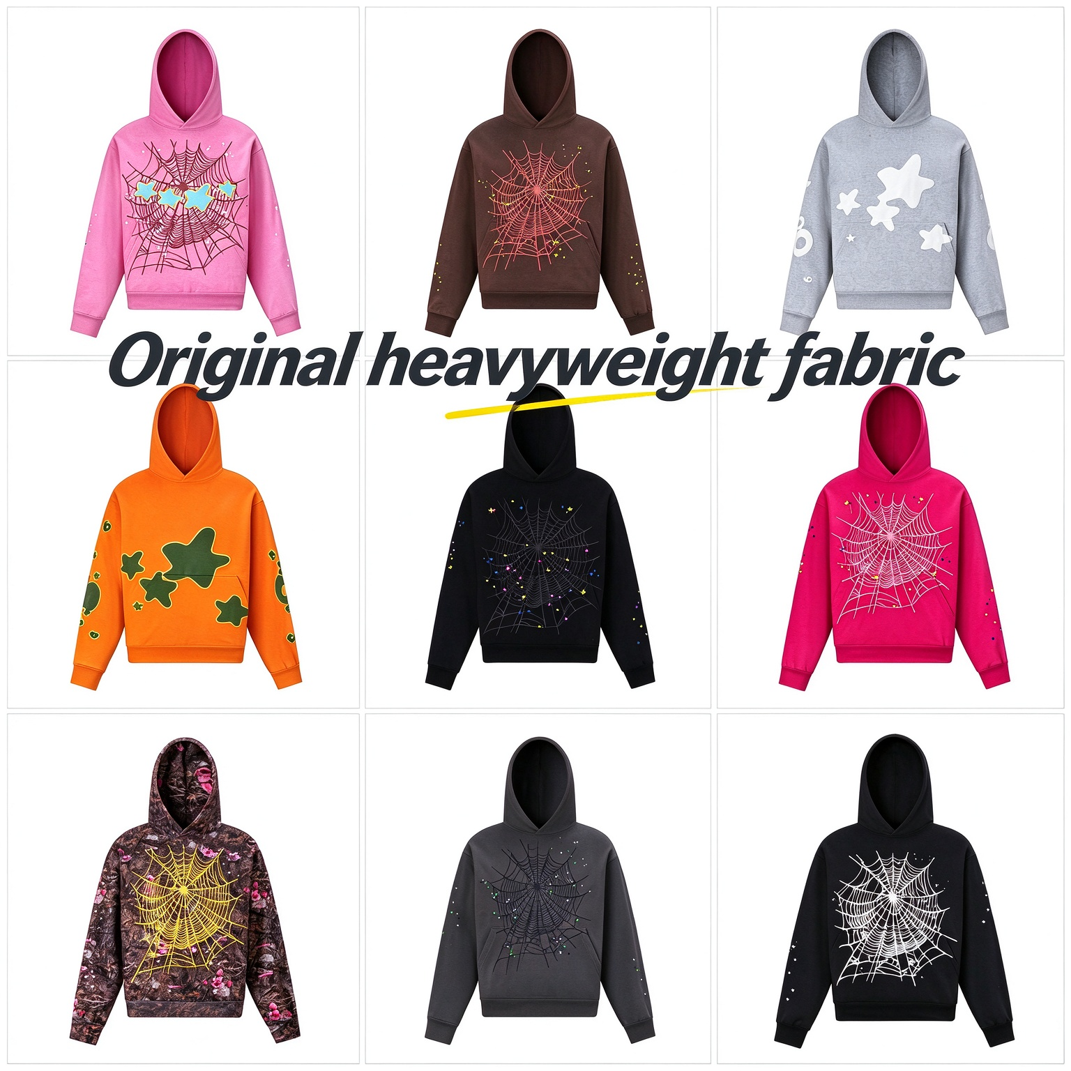 Sweat à capuche à manches longues pour hommes, vintage, imprimé toile d'araignée, surdimensionné, pull court, Y2K, Hip Hop, Style de rue