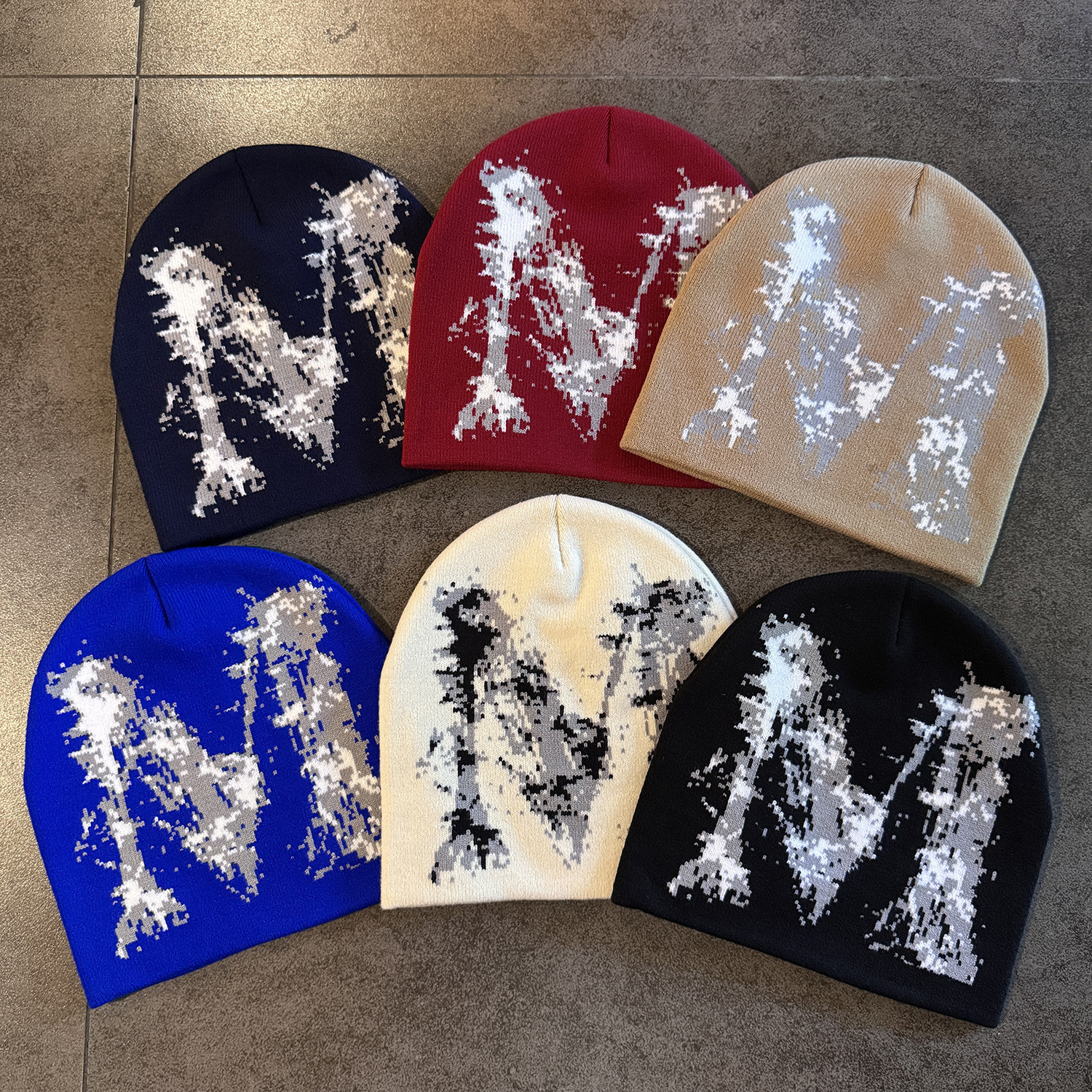 Luxury Cap Brand Designer Hat Luxury Cap Brand Designer Hat Korean-Style Harajuku M-Letter Beanie Women, New Autumn Winter Woolen Hat, Street Fashio