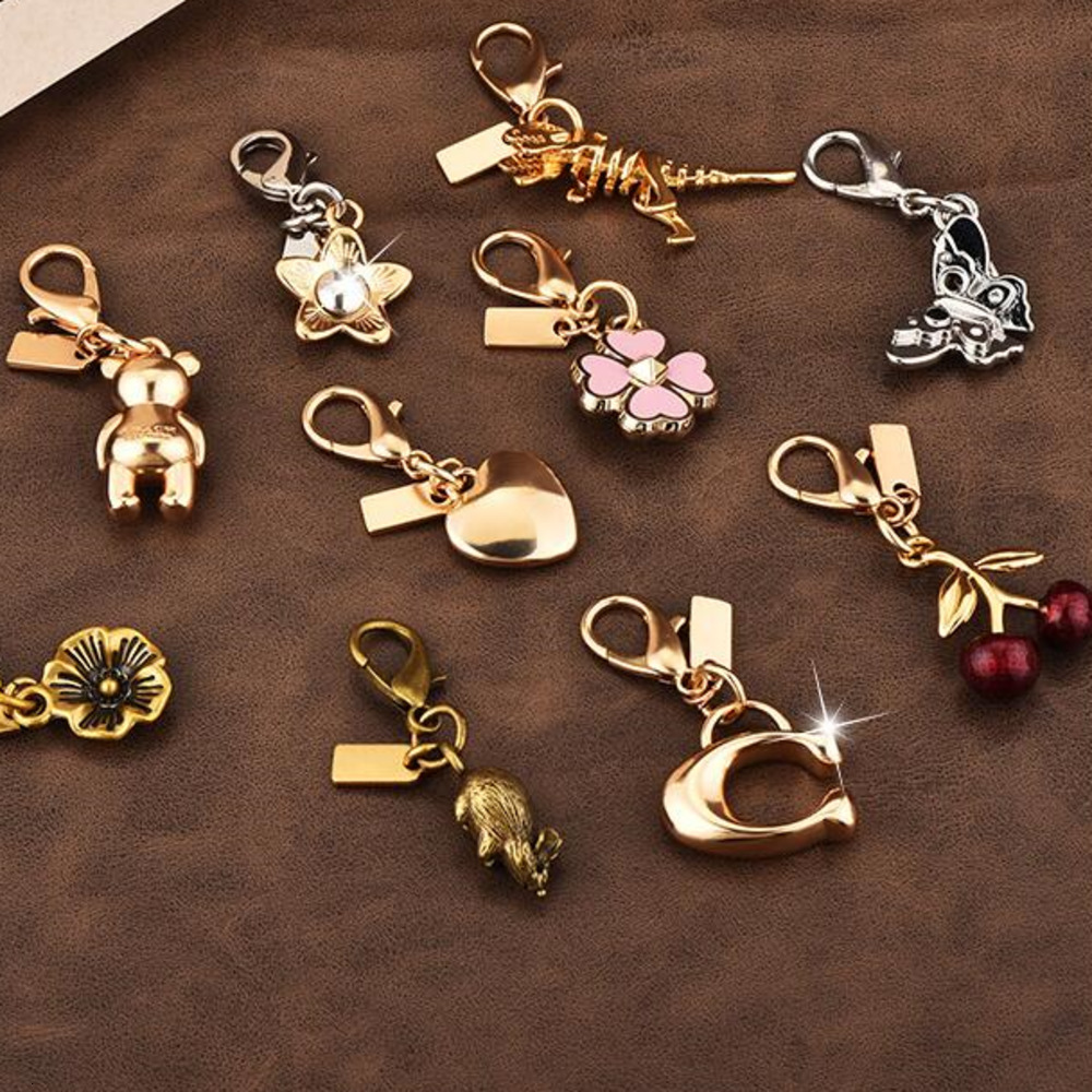 Keychains Lanyards Designer Bag Charm Keychain Fashion Womens Keychain Dinosaur Cherry Alphabet Vintage Cool Pattern Refreshing Style Keyring Hangin