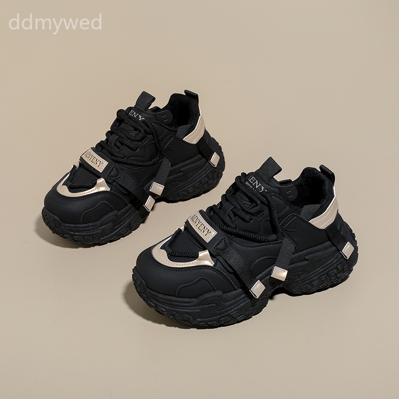 Women's Korean Style Chunky Platform Sneakers Thick Sole Running Casual Shoes