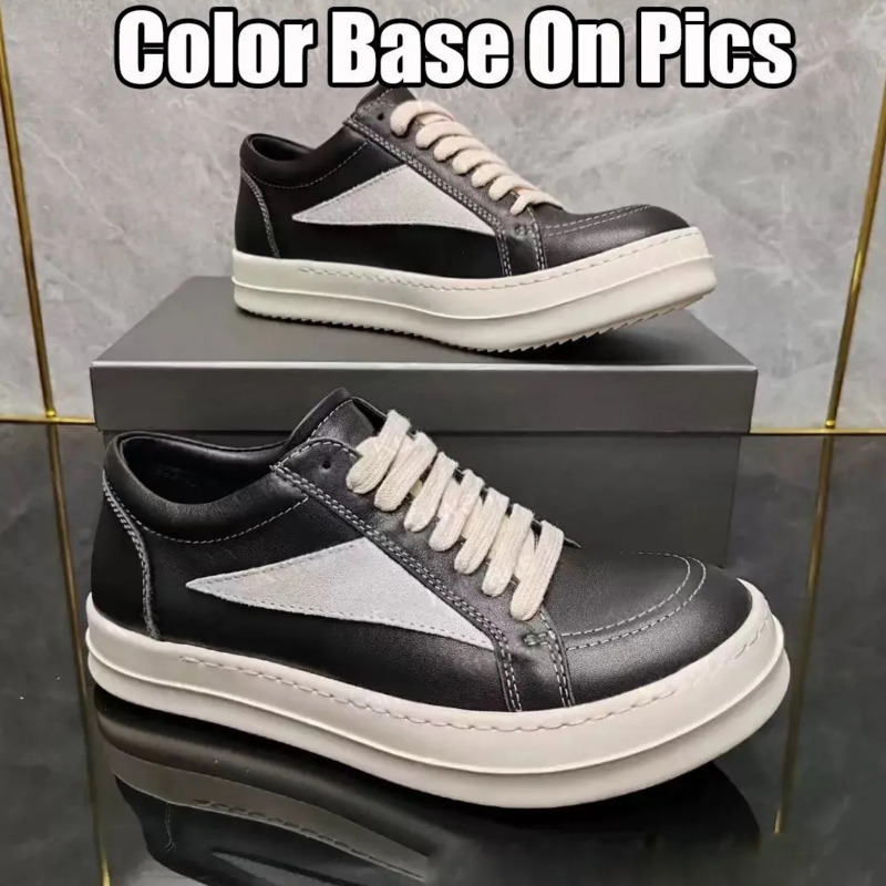 Top Designer rickss owsss shoes men women sneakers designer van low geobaskets cowboy canvas trainers high top leather winter boots rubber soled cas