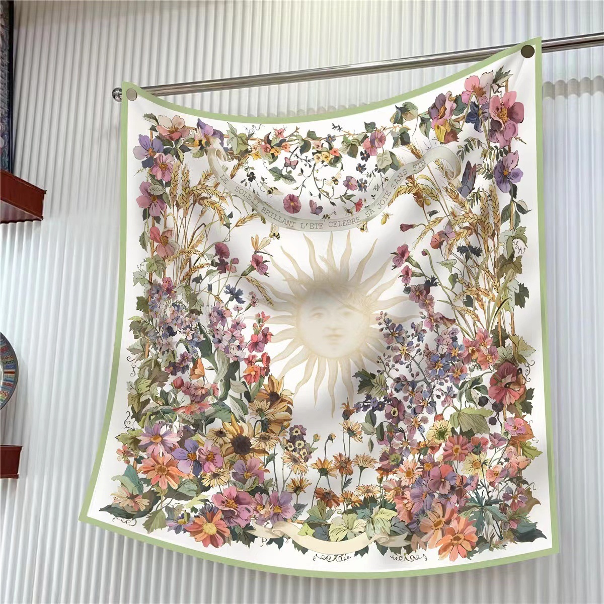 90cm*90cm Hangzhou high-quality twill satin square fashionable versatile printed silk Luxury goods scarf, sun protection shawl designer and scarf
