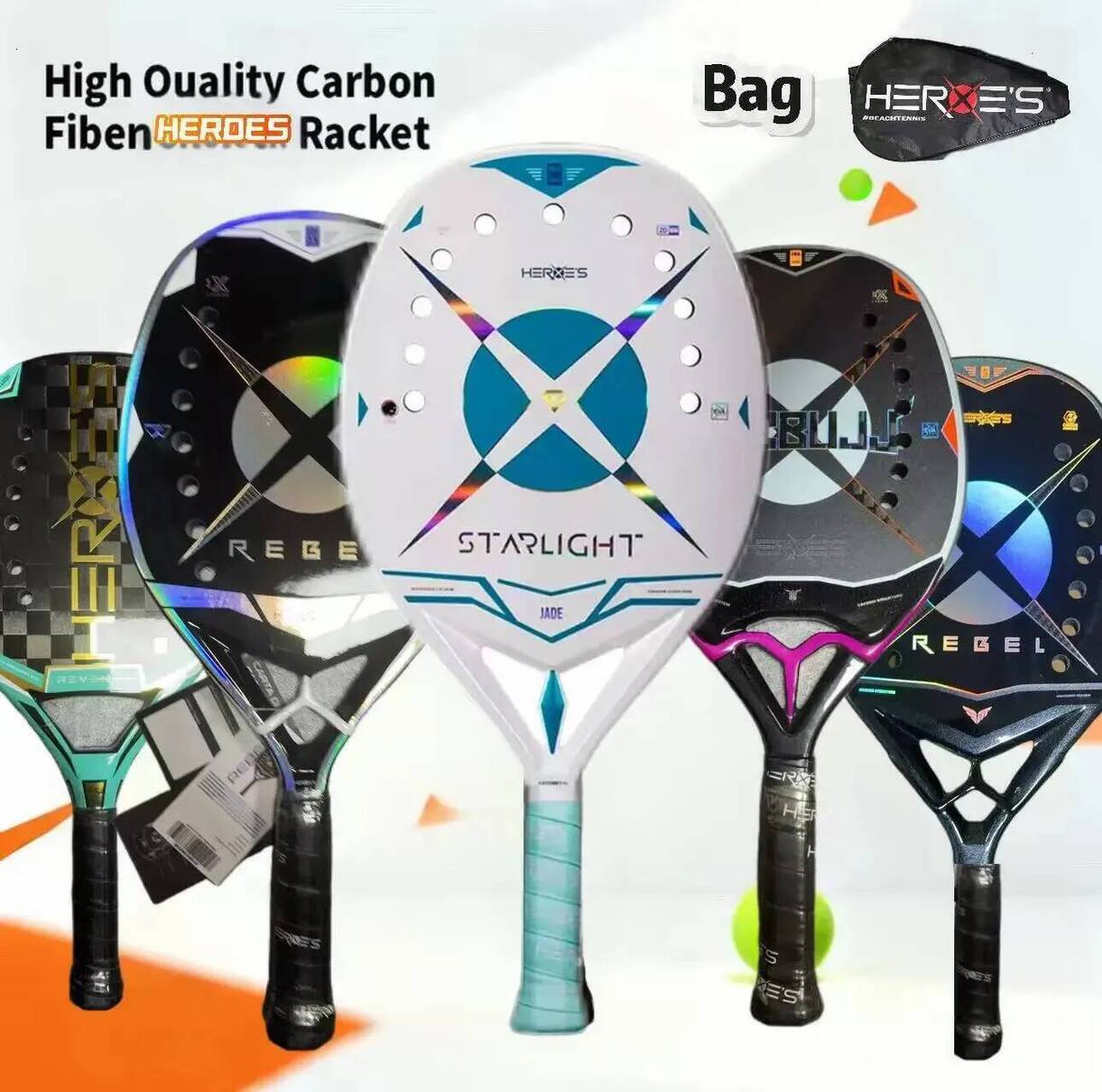 full graphite professional tournament racquets Multi-Piece Tennis Racket Matching Kits 2026 Top Brand Heroes Racket * Power STARLIGHTTHE RUBY BULL R