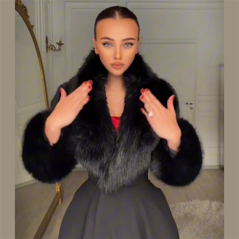 Women Elegant Long Wool Blend Coat Faux Fur Big Collar Cuff Cinched Waist Flare Aline Maxi Retro Party Outerwear Overcoat 261016