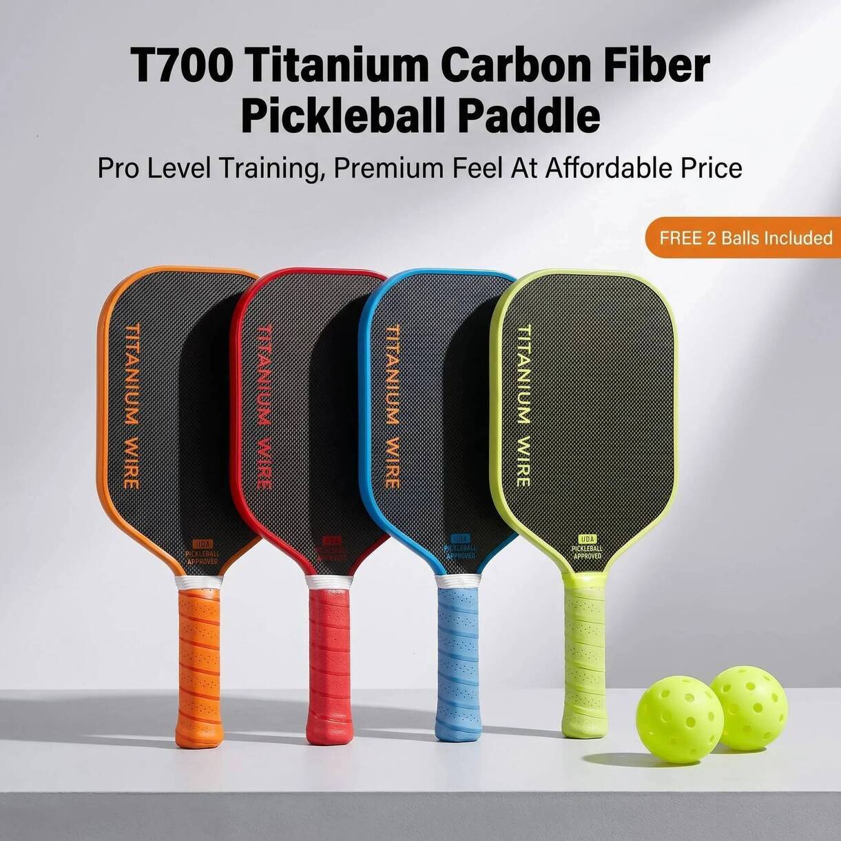 Multi-Piece Tennis Racket Matching Kits Gen5 USAPA Paddle Thermoformed T700 Raw Carbon Fiber * Pickleball Racket PP Honeycombcore With Spin Textured