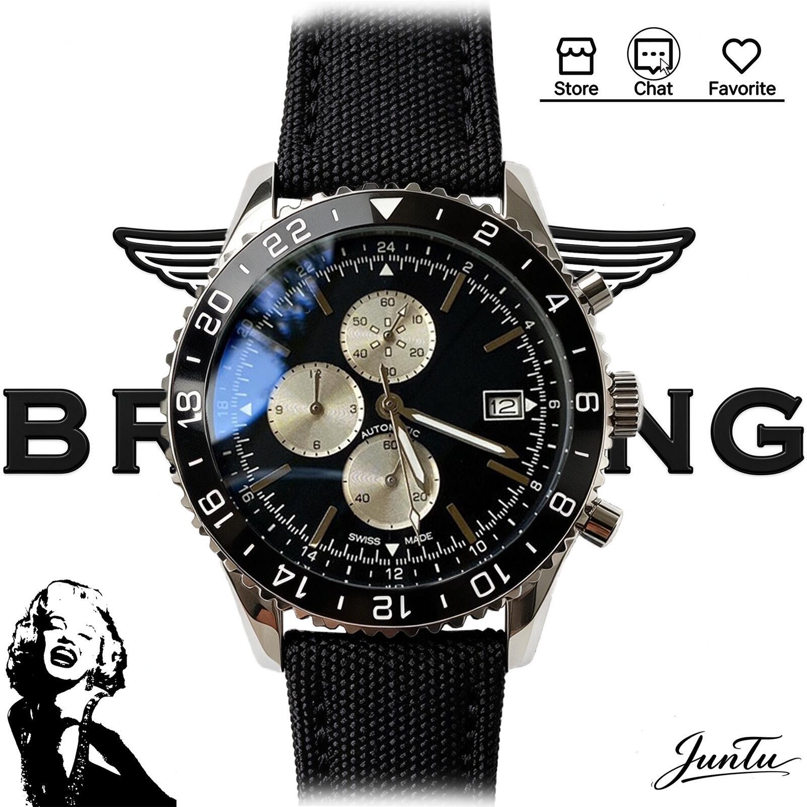 2027 NEW Classical Breitlinlyness Watch Designer Watches Men Chronograph Mens Navitimerness Watch BR Automatic/quartz Leather Strap Luxury Watch Wit