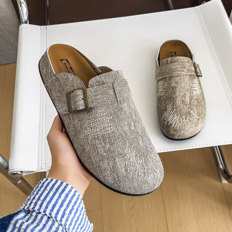plus-size 2026 new -style slippers, niche mango-toe low-top slip-on sneakers for men, N88-7