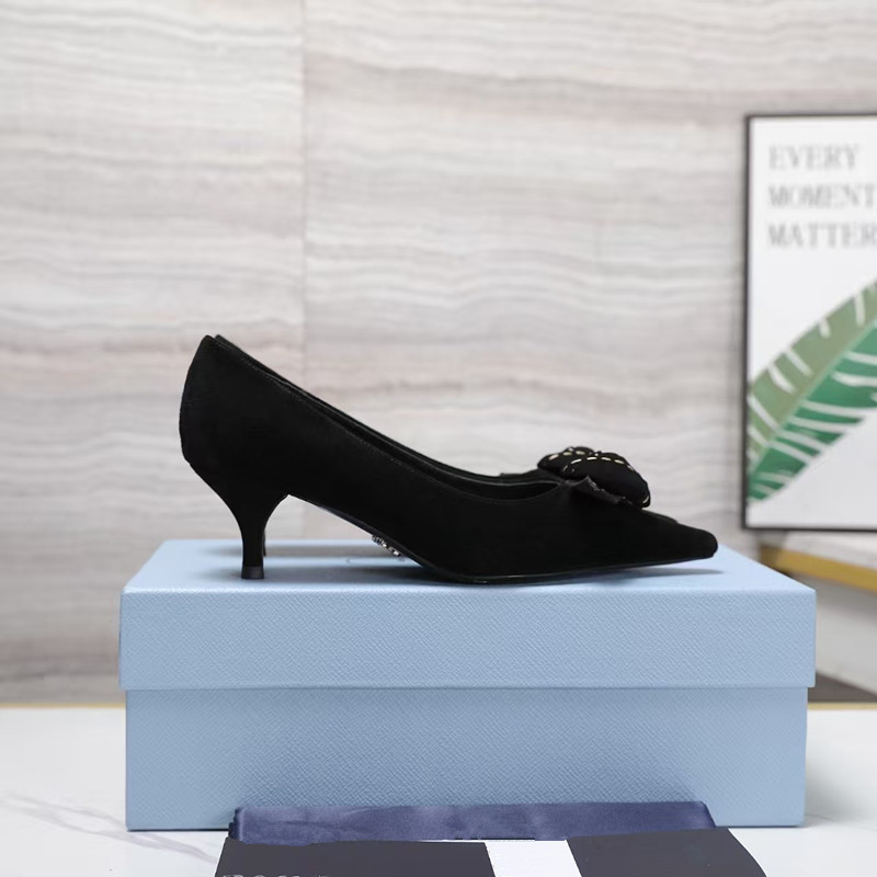 designer Women Dark Brown Suede Pointed Toe Pumps Elegant Kitten Heel Dress Shoes with Floral Stitch Decor Slip On Formal Party Wedding Office Heels