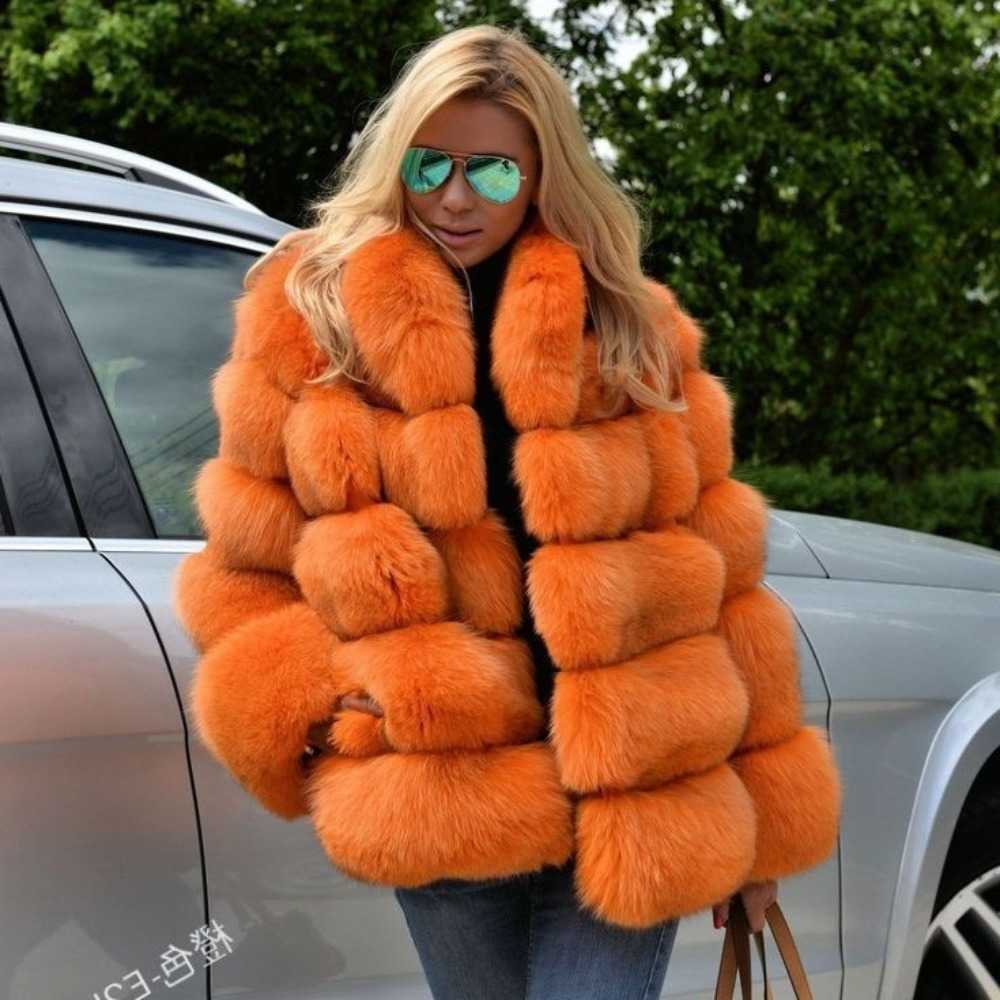 Fur Women Jacket Thick Loose Long Coat Warm Turn Down Collar Full Slve Open Thick Coats Solid Winter 2025 S261016MCAK