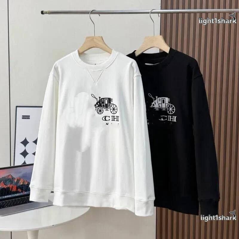 coac Hoodie Koujia Classic Embroidered Carriage Round Neck Sweatshirt Loose Casual Couples Top 25th Autumn New Style coac hoodies 478