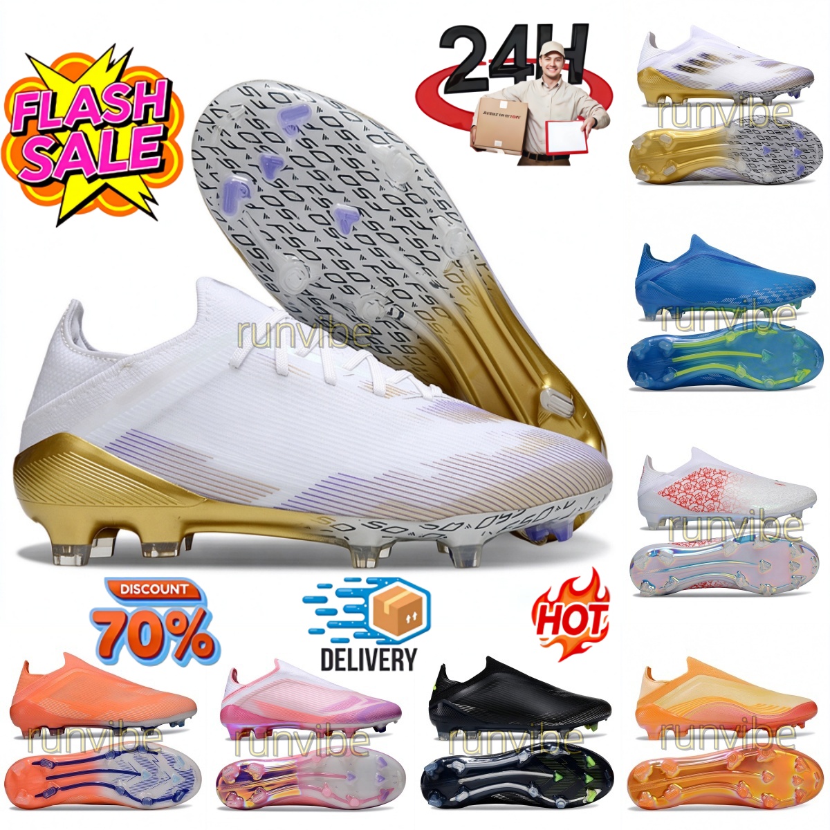 2026 Soccer Boots Lightweight Football Cleats for Men Women Kids Anti-Slip FG50 Studs Breathable Leather Professional Match Training Firm Ground Sho