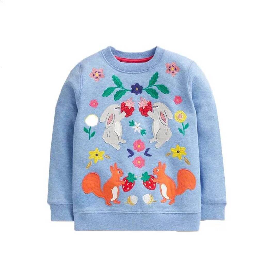 Girls Hoodie Jumping Meters Arrival Animals Embroidery Autumn Spring pullover Childrens Sweatshirts Long Sleeve Toddler Kids Sport Shirts Costume Cr
