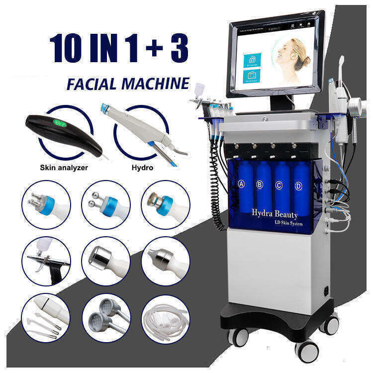 Upd Top-Ranking 13 In 1 Skin Management Center RF Skin Elasticity Improve Beauty Bubble Clean Blackhead Remove Oxygen Jet Water Replenish Devic