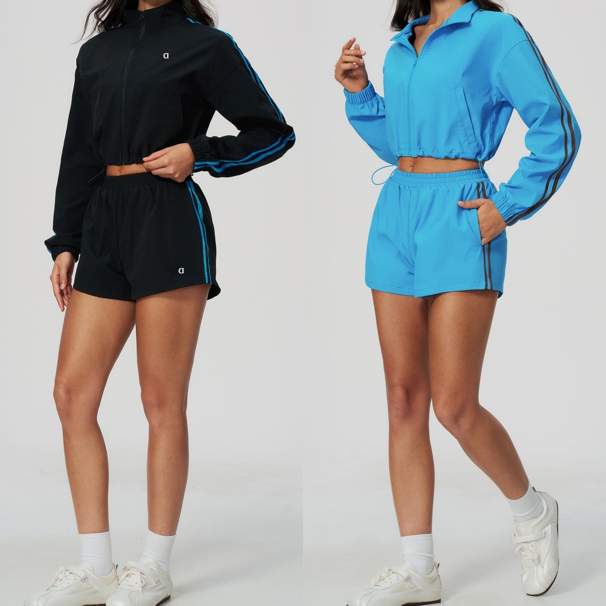 A3038 3D Silver Stand-Up Collar Sports Jacket Breathable Moisture-Wicking Running Shorts with Quick-Dry Fabric Casual Fitness Short Jacket Sports Se