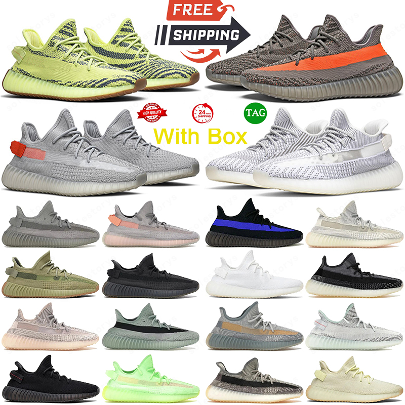 Free Shipping With Box Designer 350 Boost V2 Running Shoes Bone White Black Red Bred Onyx Blue Tint Cream Mesh Mens Womens Trainers 36-47