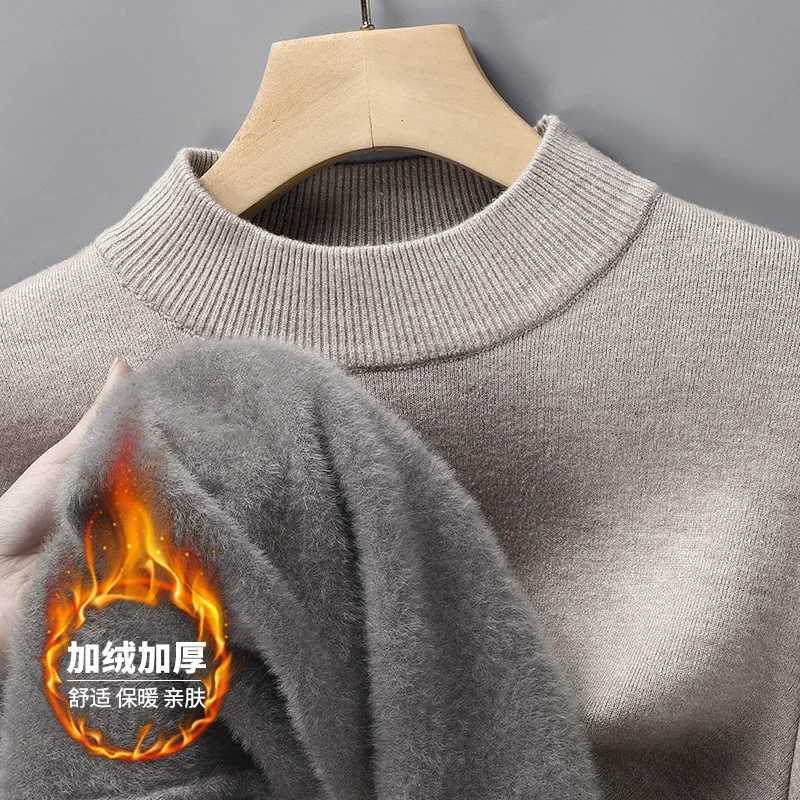 New Knitwear Sweater Half Turtleneck Autumn/Winter Mock Neck Sweatshirts Solid Color Pullovers Man Brand Casual Mens Clothing M2610161
