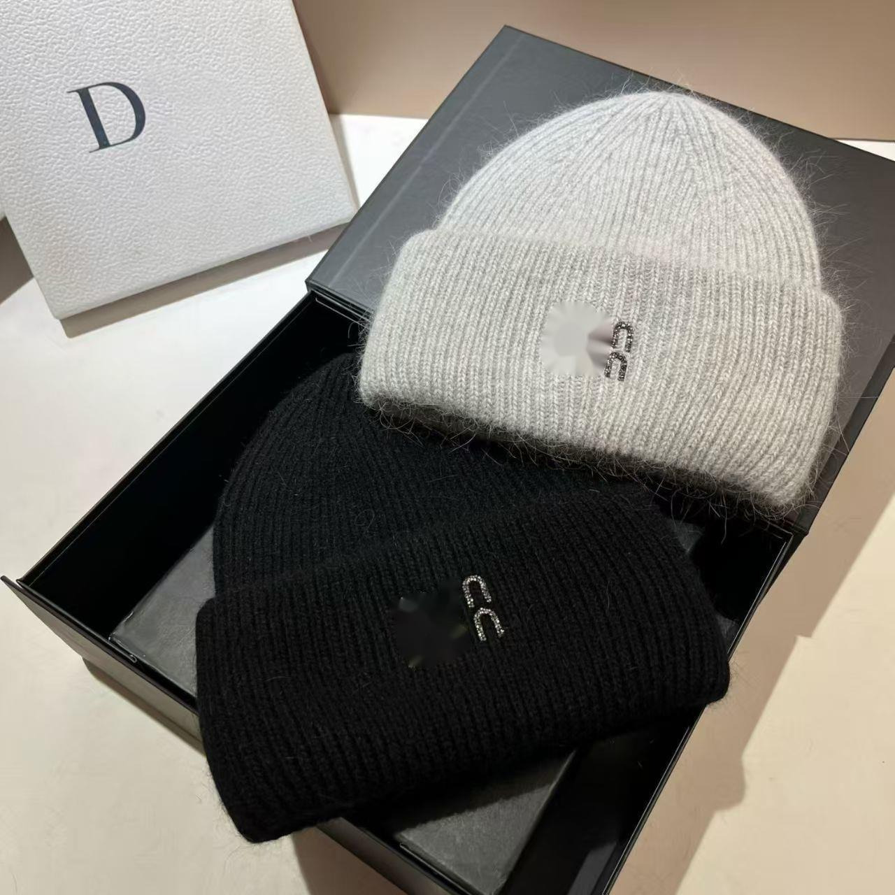 Beanie/Skull Caps Luxury designer Beanie Grey Hat Women Men Winter Skull Cap Premium Knit Bonnet for Cold Weather Stylish Bobble Beanie Polo-Inspire