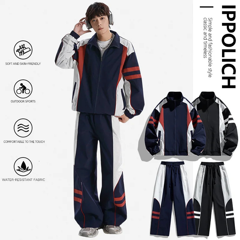 Sweatshirt Set Fashion Sports Man Sets Running SweatshirtSweatpants Sets Mens 2 Pieces Sets Tracksuits Male Casual Sportswear 261019