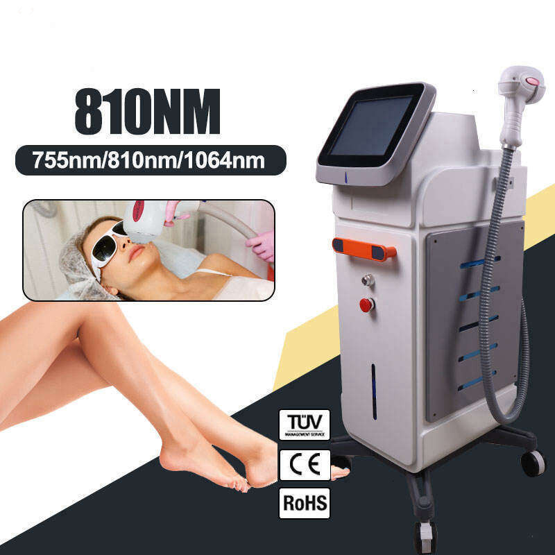 High Efficiency 2Handles 810Nm Diode Laser Ice Point Hair Removal Machine Pico Laser Large Spot Area Eyebrow Tattoo Remover Machine