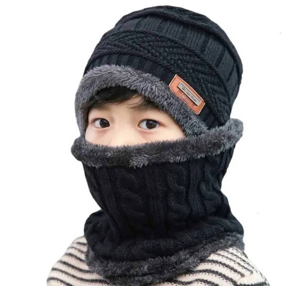 Kids Hats Designer 2026 Kid Accessories 2Pcs Scarf Sets Hat Children Cap Warm Winter Hats baby Baby Hair Clip Cute For Kids Baby Boys