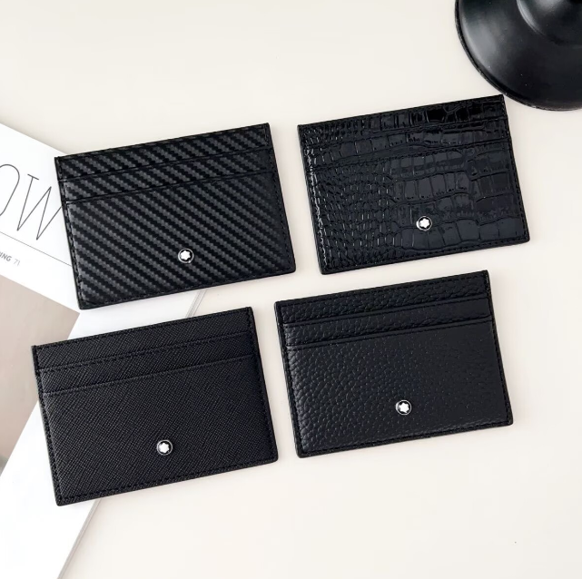 8 Style Black small bag charm Mont leather Card Holder MB coin purse MB Mini Wallets With White Star logo for elegant men women Fashion Accessories