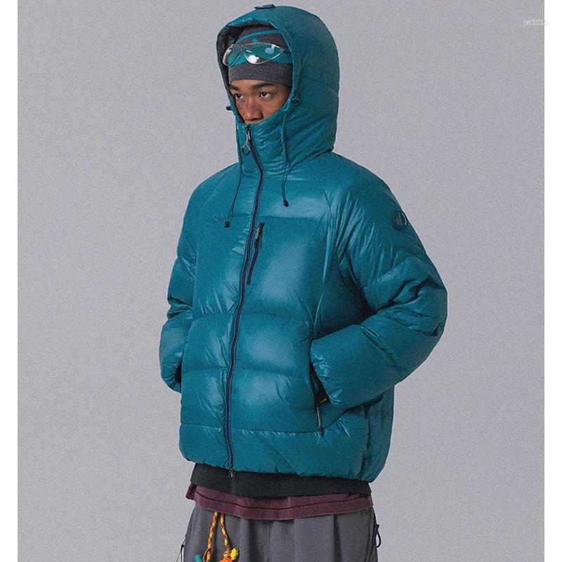 Men's Lightweight Packable Down Puffer Jacket - 90% Duck Short Parka With Magic Tape Closure & Storage Bag For Hiking