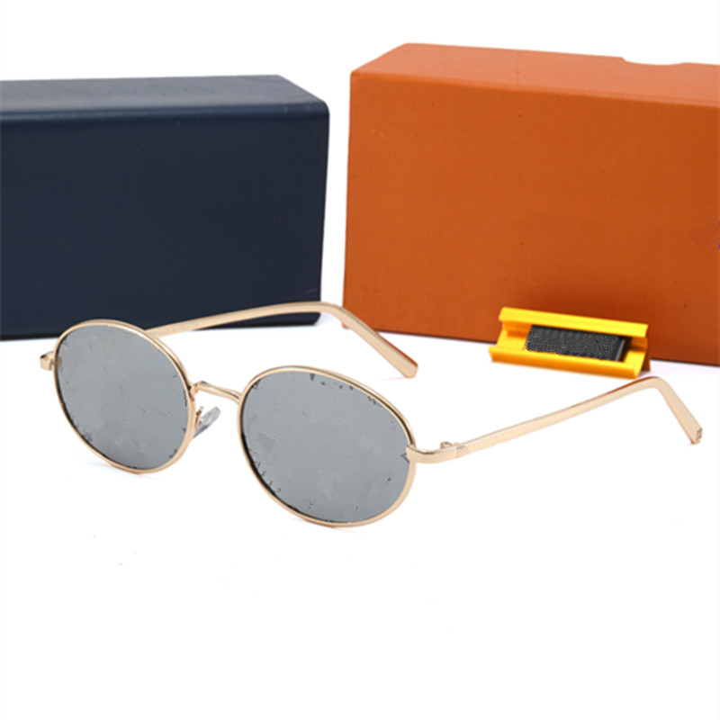 Fashion Round Sunglasses For Men Women Metal Frame Oval Sunglasses Uv400 Protection Unisex Designer Shades Vintage Sun Glasses