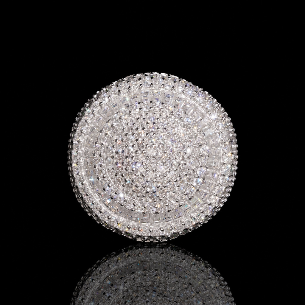 New Fashion Luxury Men Women Moissanite Ring Top Quality White Gold Plated S925 Silver Full VVS Moissanite Ring for Party Wedding Nice Gift Size 8-1