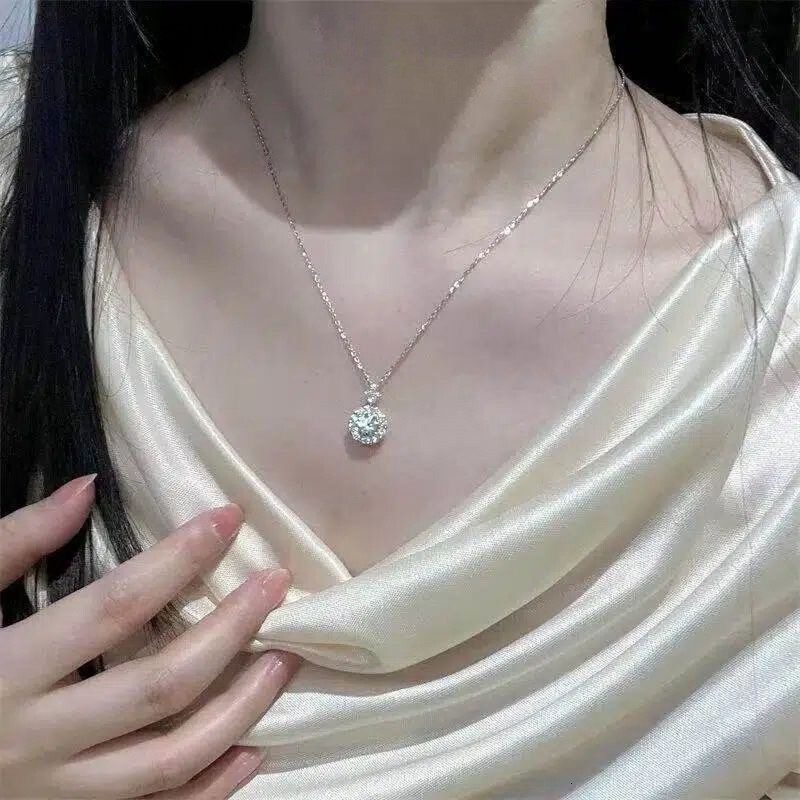 Luxury Brand Designer Jewelry Korean-Style, Full-Diamond, Star-Shaped Pendant Necklace Women, A Delicate Versatile Clavicle Chain Adorned With Cubic