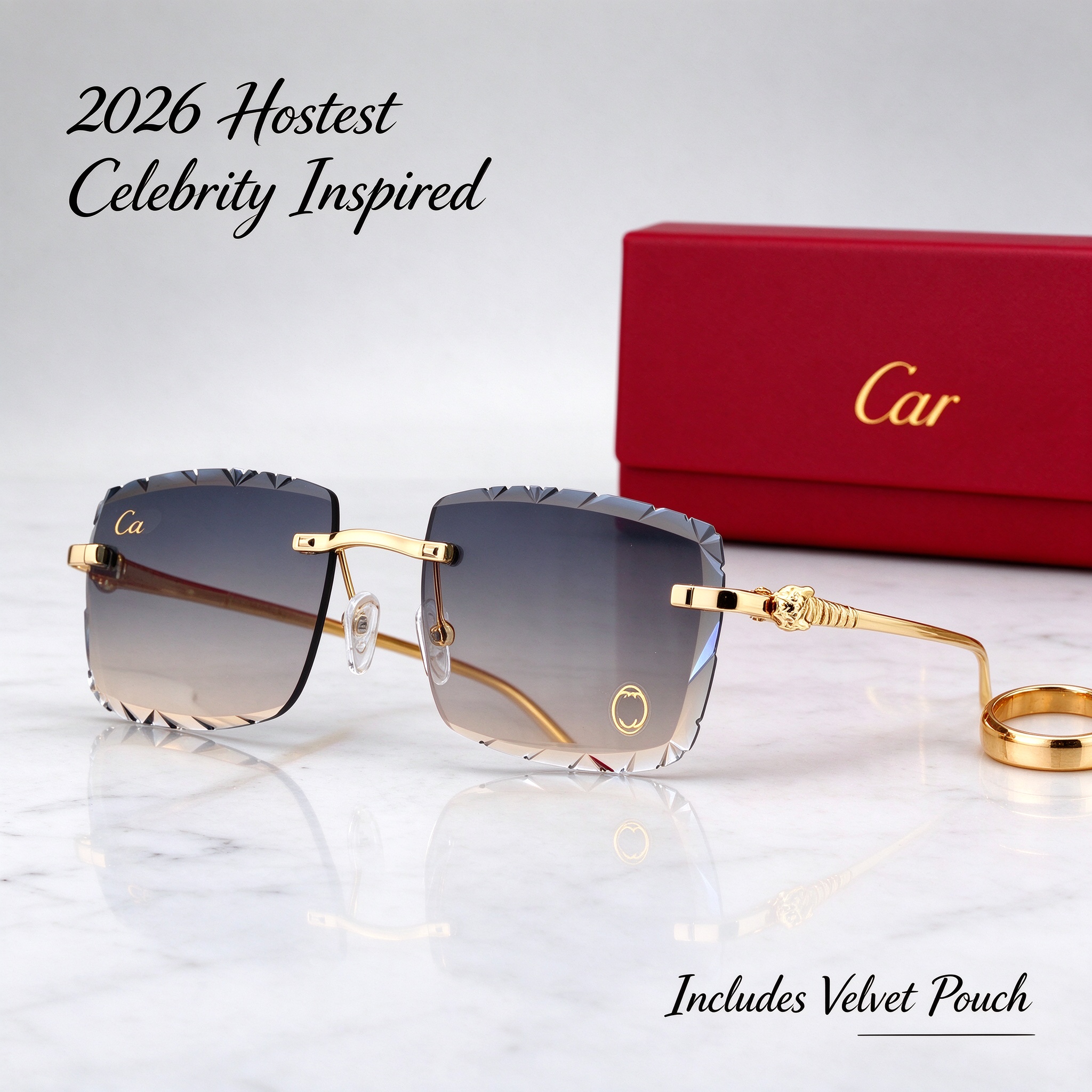 Designer sunglasses fashion polarized sunglasses UV resistant luxury sunglass men women Goggle Retro square sun glass Casual eyeglasses With Boxabac