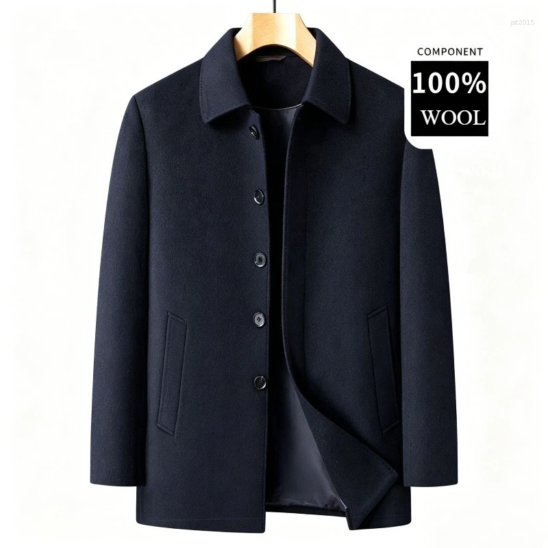 Arrival Fashion Suepr Large Wool Coat Men's Medium Long Lapel Business Winter Plus Size L XL 2XL3XL 4XL 5XL 6XL 7XL 8XL
