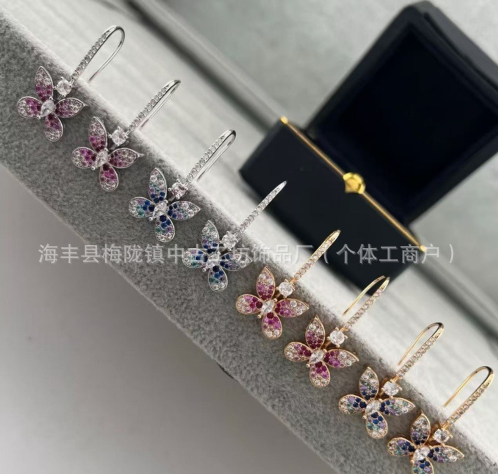Graffs Jewelry Boucles d'oreilles à tige délicates Designer Grsffiti Boucle d'oreille pour femme V-Gold Glara Phantom Boucles d'oreilles papillon