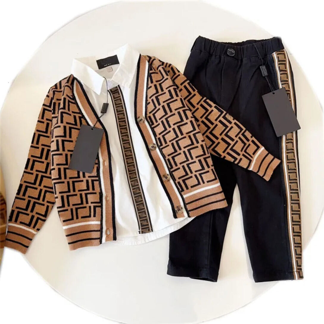Boys Clothing Set Kid Designer Clothing Coat T Shirt Pants Toddler baby 2pcs Set Kids Clothes Gir
