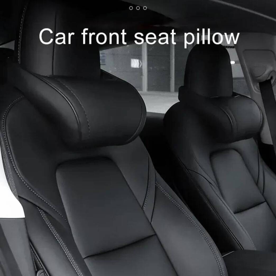 Car Key smart remote protector Cover Headrest Memory Foam Latex And Neck Pillow Seat Leather Head For Tesla Model 3 Y X S Car Interior Accessories A