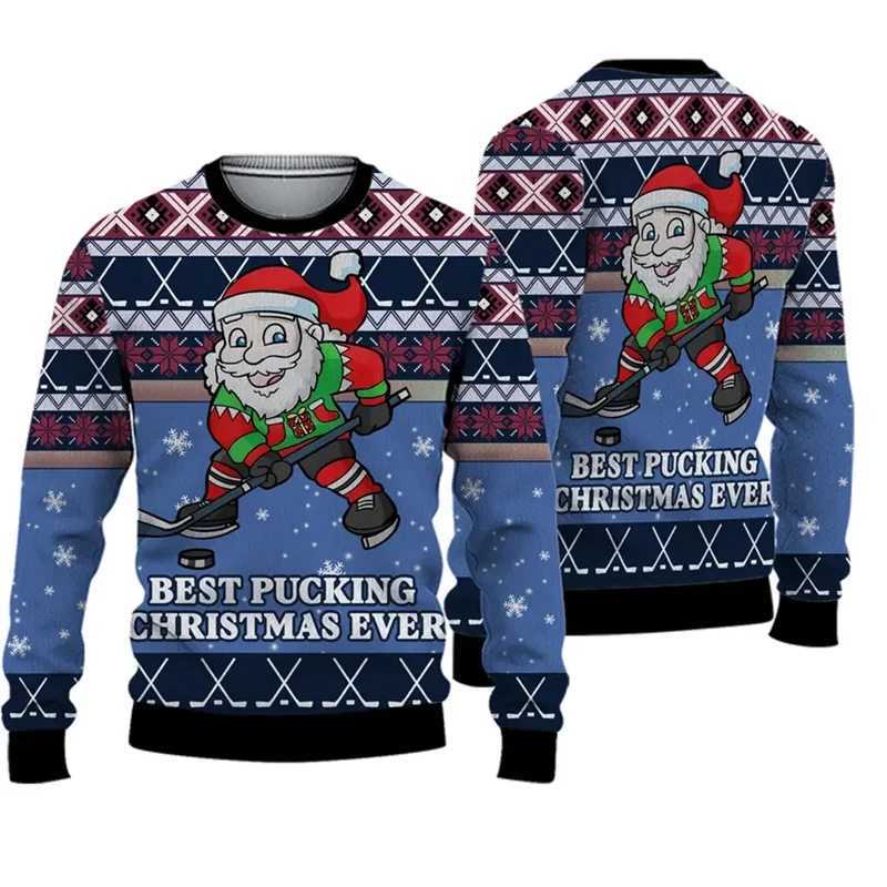 Santa Claus 3D Printing Funny Christmas Sweatshirts Cute Animal Graphic Ugly Christmas Sweater Men Women Fashion New In Sweaters T261019