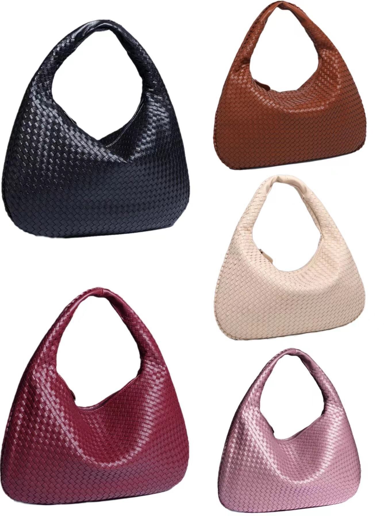 Designer Luxury Autumn Winter Crescent Women's Fully Handwoven Handheld Dumpling Fashion Versatile Style Single Shoulder Underarm Bag