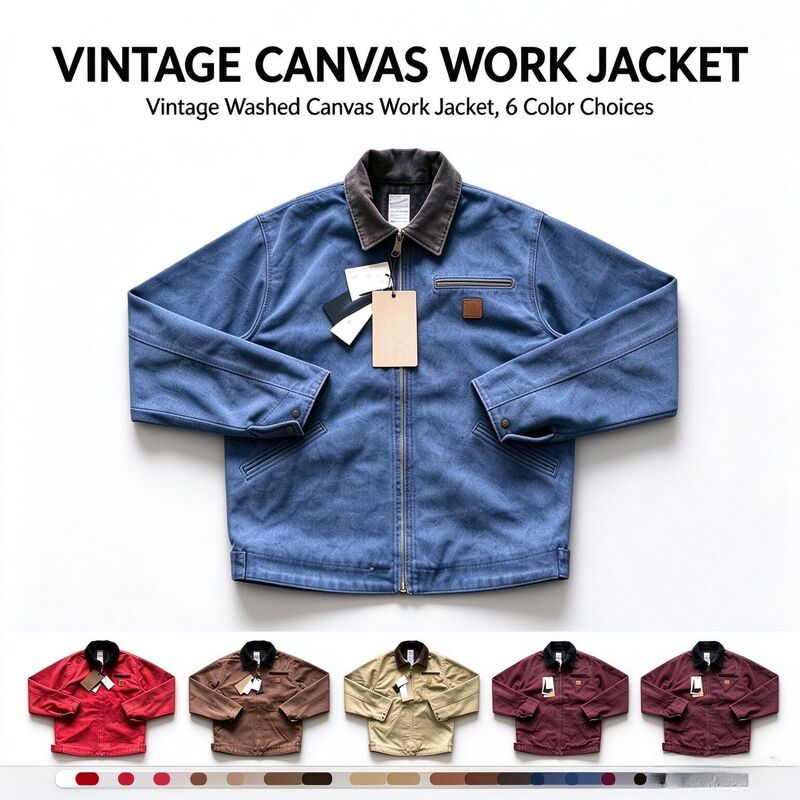 Carht Jacket Mens Designer American Street Jacket Washed Style Vintage Jacket Cart Puffer Cotton Mesh Coat Luxury Detroit Classic Trend Jacket 78