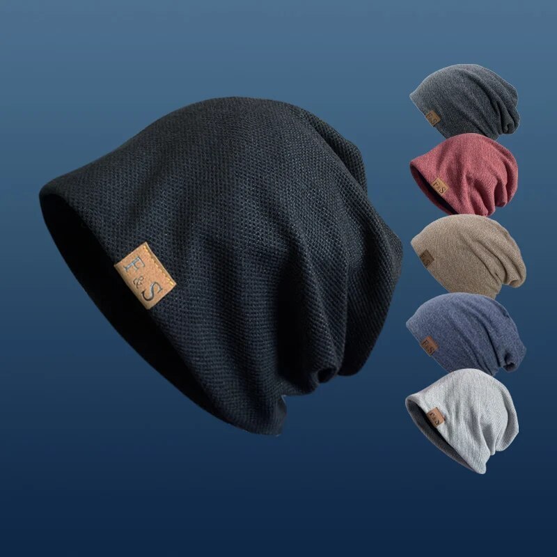 1pcs Warm Knitted Beanie Hat For Men And Women - Fashionable SolidHip-hop Style J260511