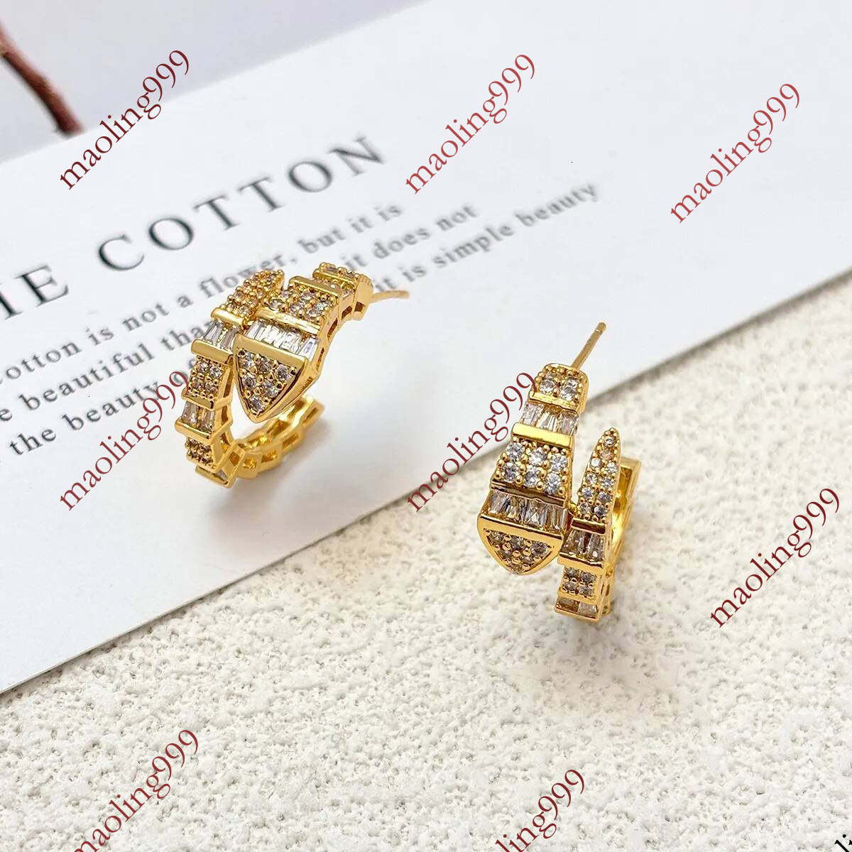 Boucles d'oreilles en forme de Zircon pour femmes, bijoux européens et américains, Design de Niche, clous en os de serpent haut de gamme, à la mo