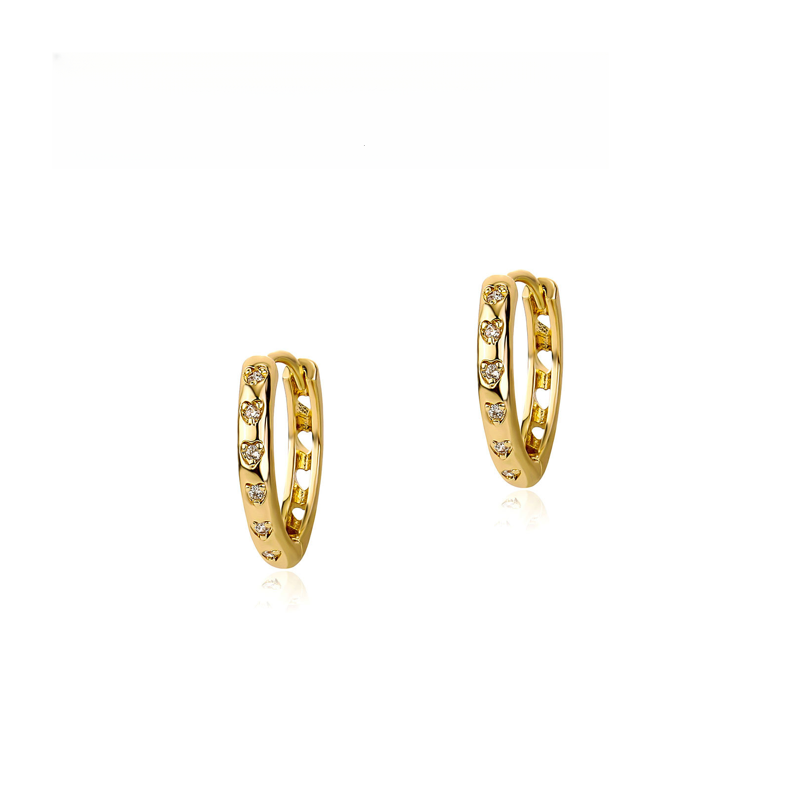 Jewelry: Luxurious Heart-Shaped Hoop Earrings, Ear Out D VVS Diamond Clips, Luxury Iced and Earrings for Women with a High-End Feel, Real 18K 14K 10