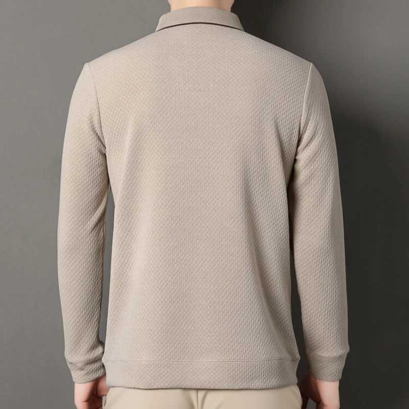 sweater Solid color daily V-neck men's business casual shirt stretchable warm autumn new pullover knitwear. M261016